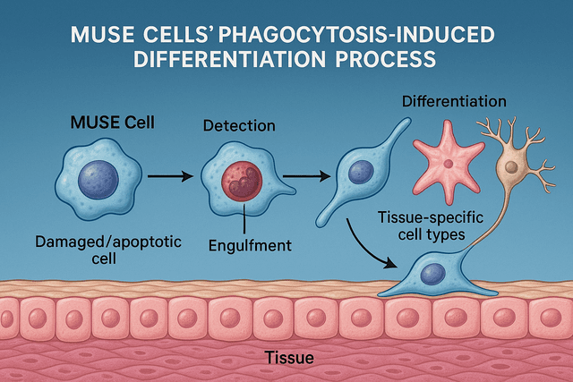 From Stress-Enduring to Tissue-Regenerating: MUSE Cells' Unique Phagocytosis-Induced Differentiation Mechanism